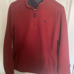 Ladies Size Large Maroon Brooks Brothers Polar Fleece Pullover