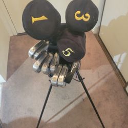 Golden Bear Power Golf Club Set With Bag Stand