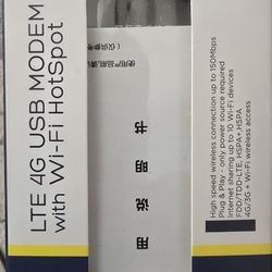 LTE 4G USB Modem with Wi-Fi Hotspot - Open Box