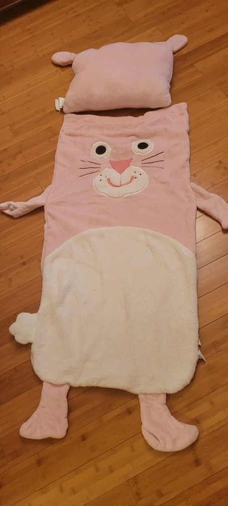 sleepy sack bunny rabbit kids sleeping bag with arms and legs with pillow .. never use