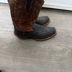 alligator skin, handcrafted steel toe boots