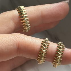 Gold Jewelry Set (585) – Hoop Earrings & Rings