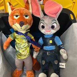 Disney Zootopia Basic Formal Nick Wilde Judy Hopps Plush Doll 2 Type 16in
