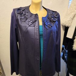 Soft Leather Jacket PETER NYGARDWithleather & Rindstone Embellishments