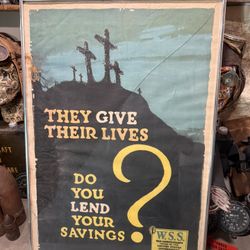 Ww1 War Savings War Bonds Poster And Frame 