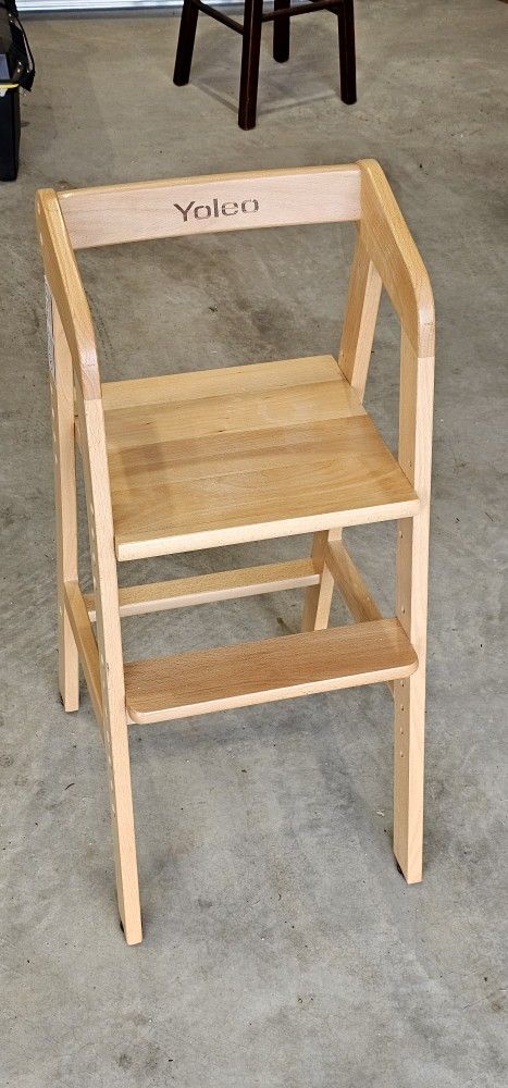 Adjustable Wooden High Chair