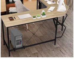 L-Shaped Computer Desk for Office, 47”x 64”x 30'' Writing Computer Desk Modern Simple Gaming Table