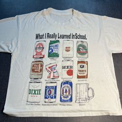 Vintage Learned In School Parody Beer Shirt