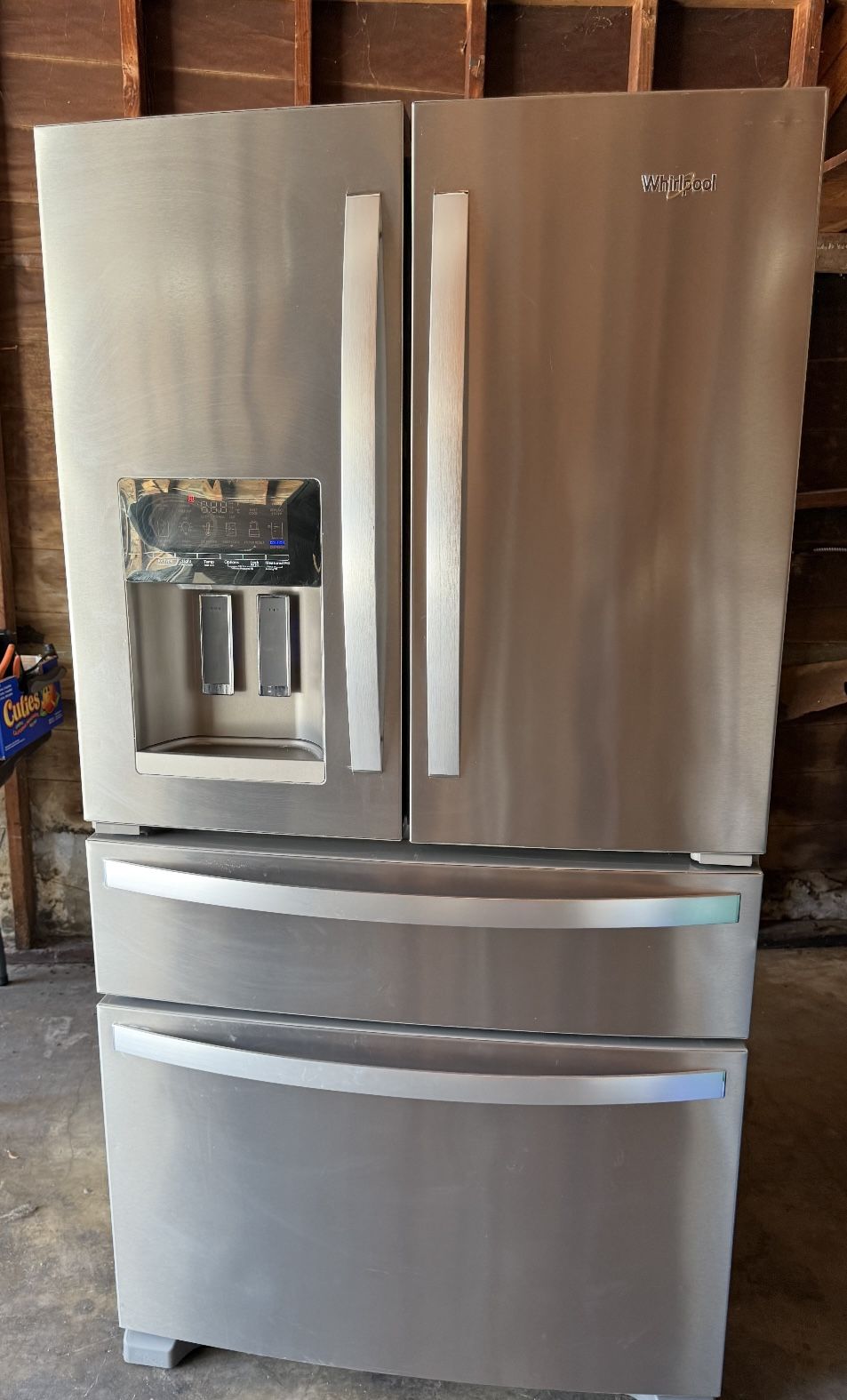 Whirlpool French Door Refrigerator 36”, 25 cu. ft – Stainless Steel – $600