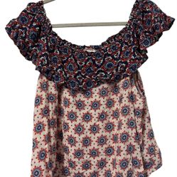 Off The Shoulder Colorful Blouse