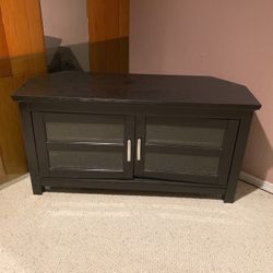 TV Stand  Black TV Stand With Shelves 