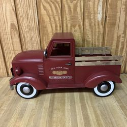 Vintage Style Red Pickup Truck Decor 