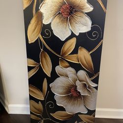 Silver, Black, and Gold Wall Art