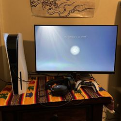 Playstation 5, controller monitor, headset