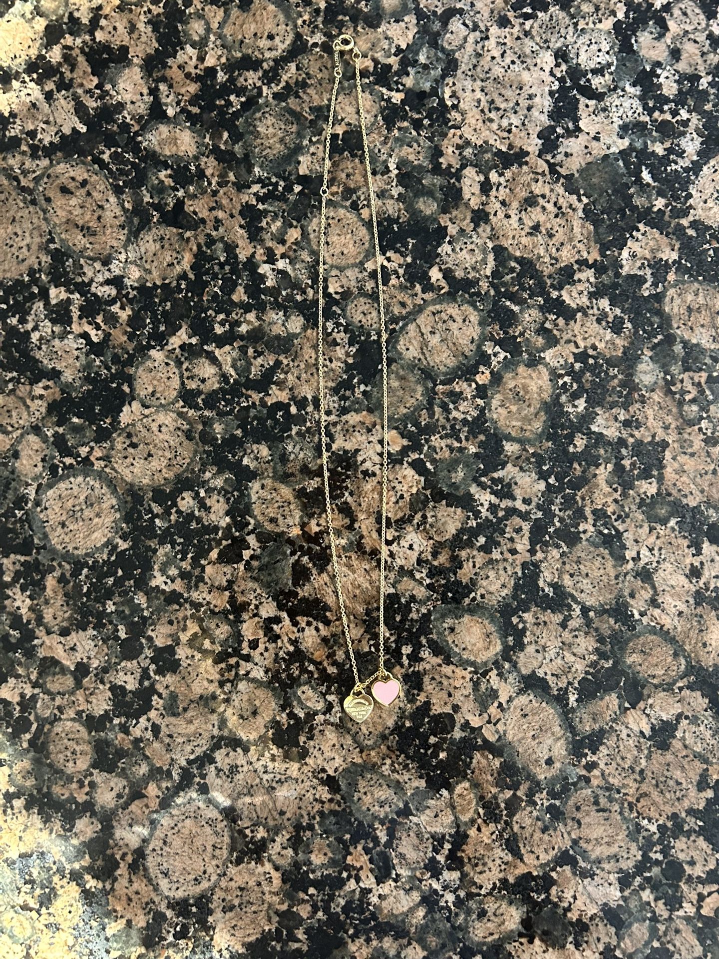 Tiffany & Co Double Heart Tag Necklace