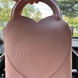 Tiffany & Co Tote Square Crossbody Bag Pink 