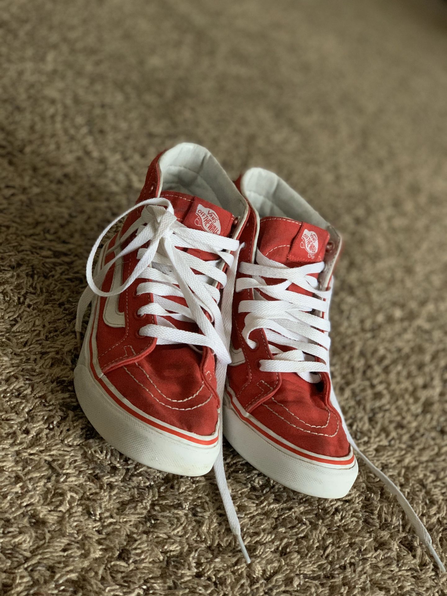 Red Hightop Vans Size 5