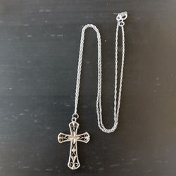 925 Silver Cross Necklace SEE MORE IN DESCRIPTION 