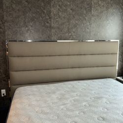 King Sized Headboard/Frame - Mattress And Adjustable Base Included