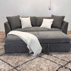 Gray Pull Out Bed Couch 