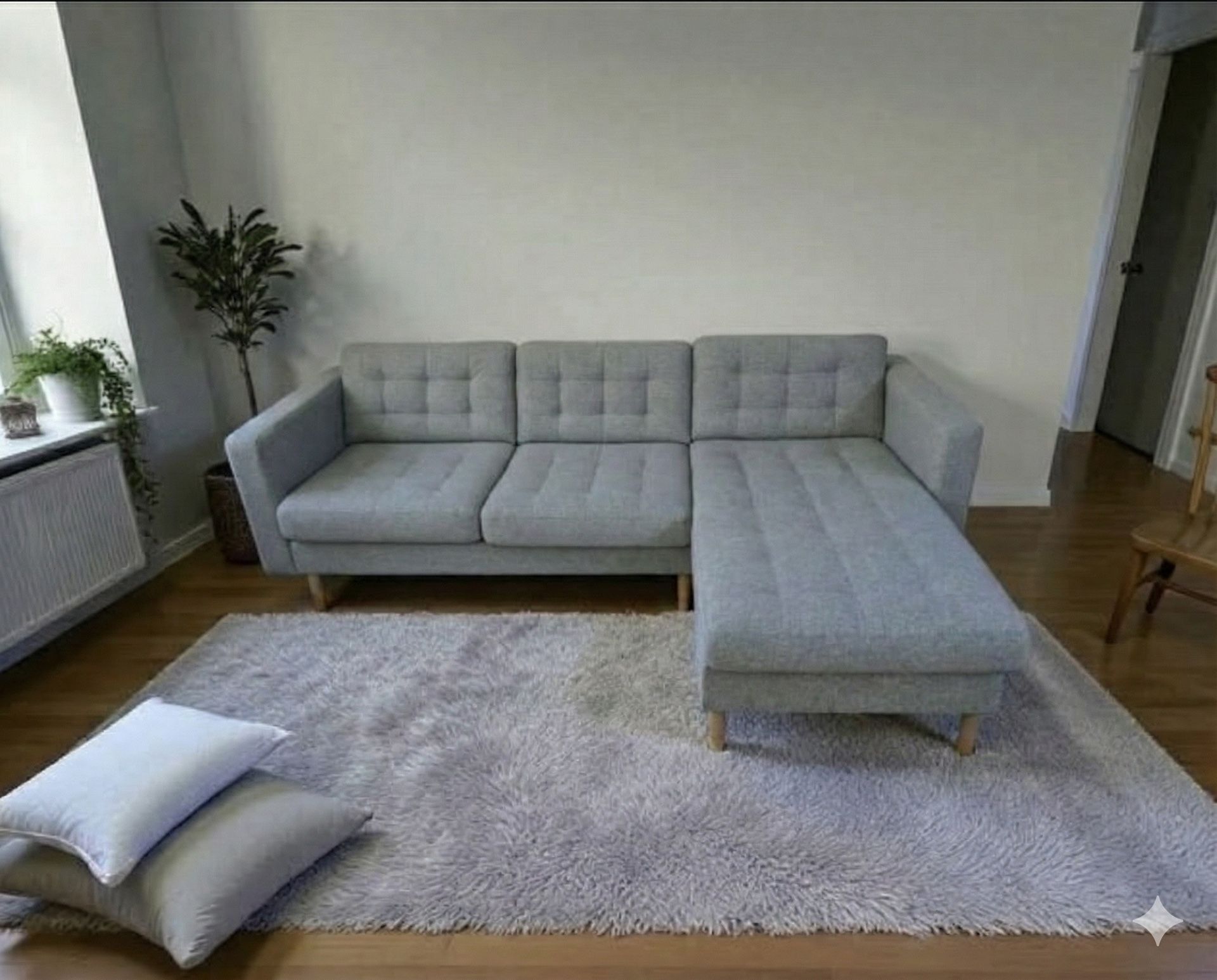 🏠🚚FREE delivery–🫧 CLEANED PROFESSIONALLY ! Very Comfortable - Small Grey Sectional TO YOUR HOME!!