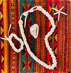 Hawaiian Mongo Sea Shell Necklace & matching Bracelets, White and Green Sets $10 each set