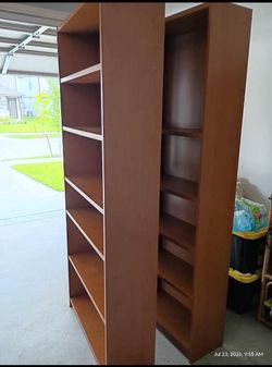 Tall Wood Bookshelves