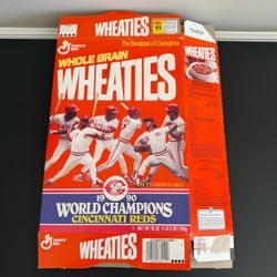 General Mills Wheaties Cincinnati Reds Flat Box 1990 World Champions Vintage