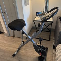 🚲 Exerpeutic Foldable Exercise Bike + Free Memory-Foam Cushion