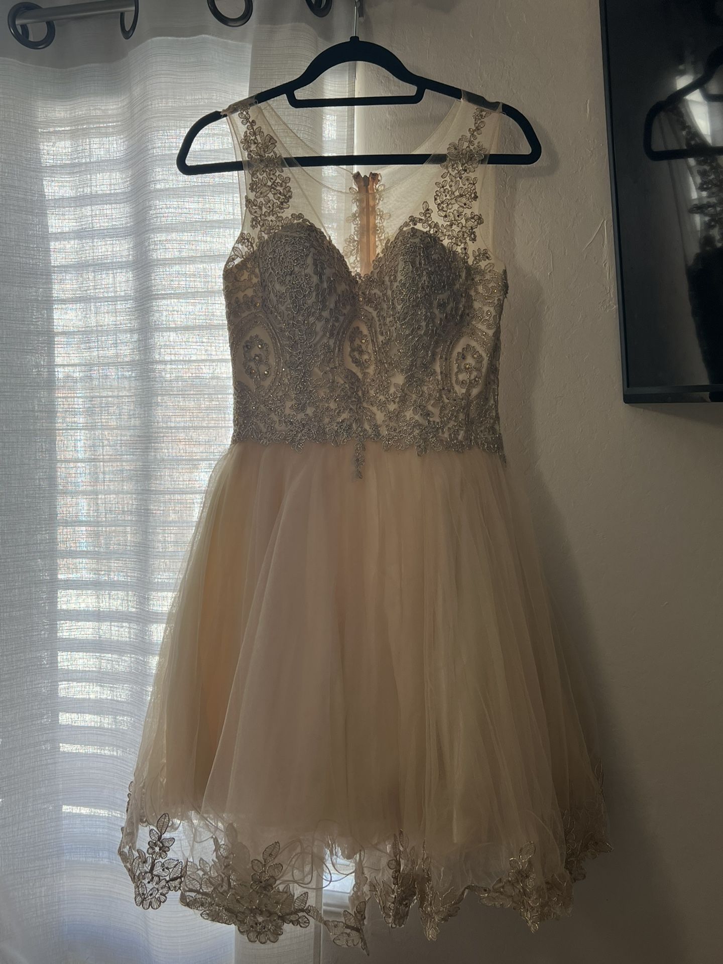 Dama Short Gold Dress