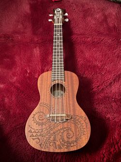 Luna Tattoo Mahogany Concert Ukulele
