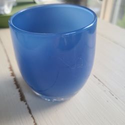 GLASSYBABY Peter Pan blue Pre-Triskelion VOTIVE CANDLE HOLDER w/UPC STICKER ,new