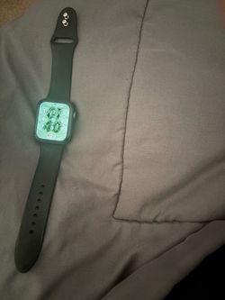 Apple Watch with Green Sport Band