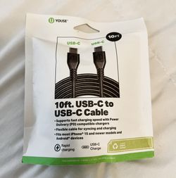 10 Ft USB-c To USB-c Cable  New