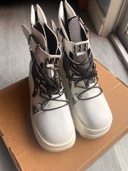 White Goth Boots