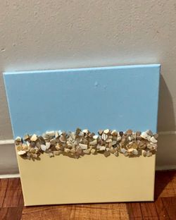 Beach Painting With Rocks