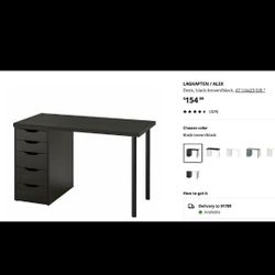 Ikea desk with alex drawer w/ 2 shelves - must pick up today