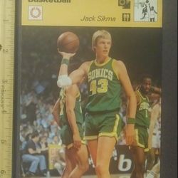 1979 Sportscaster Jack Sikma Seattle Supersonics Sonic Suprise Basketball Card Photo Large Over-sized Card HTF Collectible Vintage Italy