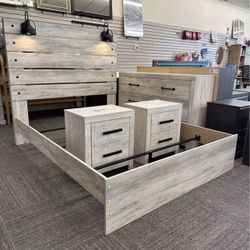 Queen Bedroom Set, Panel Bed, Bedframe, Dresser, Nightstand Pay Down Take Now with Finance, New 