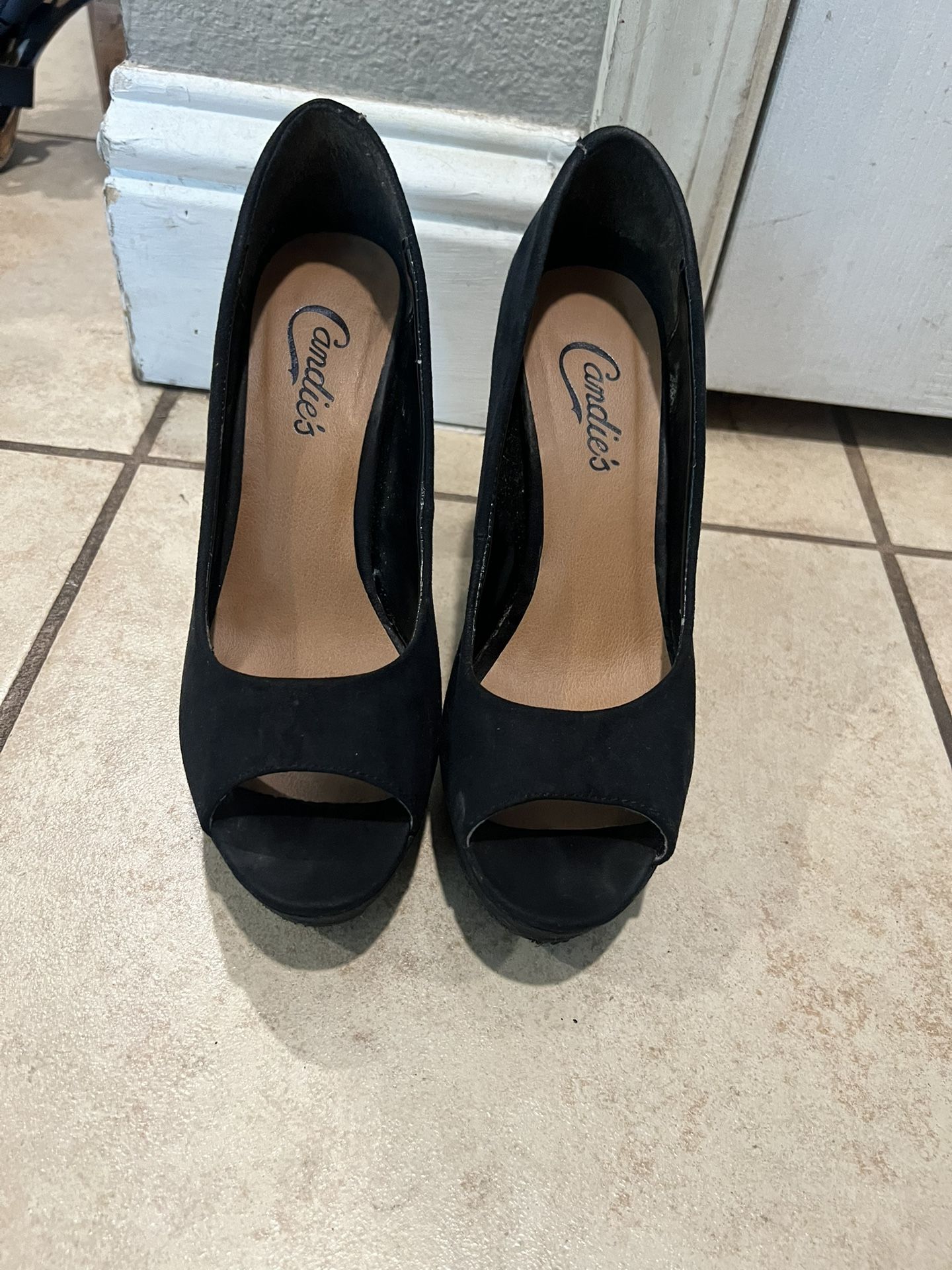 Black Suede High Heels