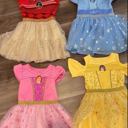 4 Princess Dresses  4T 