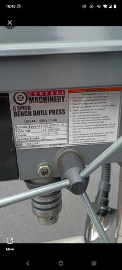 Bench drill press