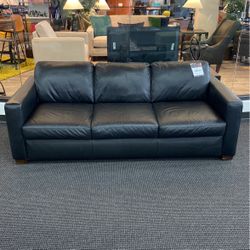 Carlo Black Leather Sofa