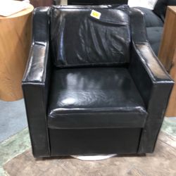 Black Faux leather, swivel chair