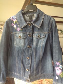 INC Embroidered Jean Jacket
