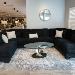 🛋️NEW!! Oversized Corduroy Sectional Sofa STILL IN BOX 📦 