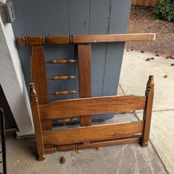 Wooden Head + Foot Board for Twin Bed