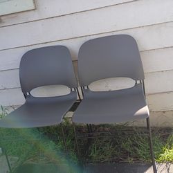 Plastic Stacking Chairs (X4)