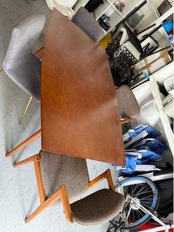Mid century dining table w chairs