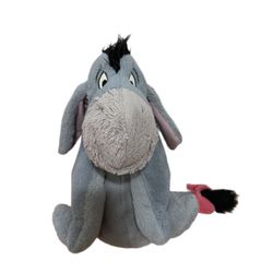 15” tall Disney Store Eeyore Plush Gray Pink Bow Stuffed Animal Winnie the Pooh